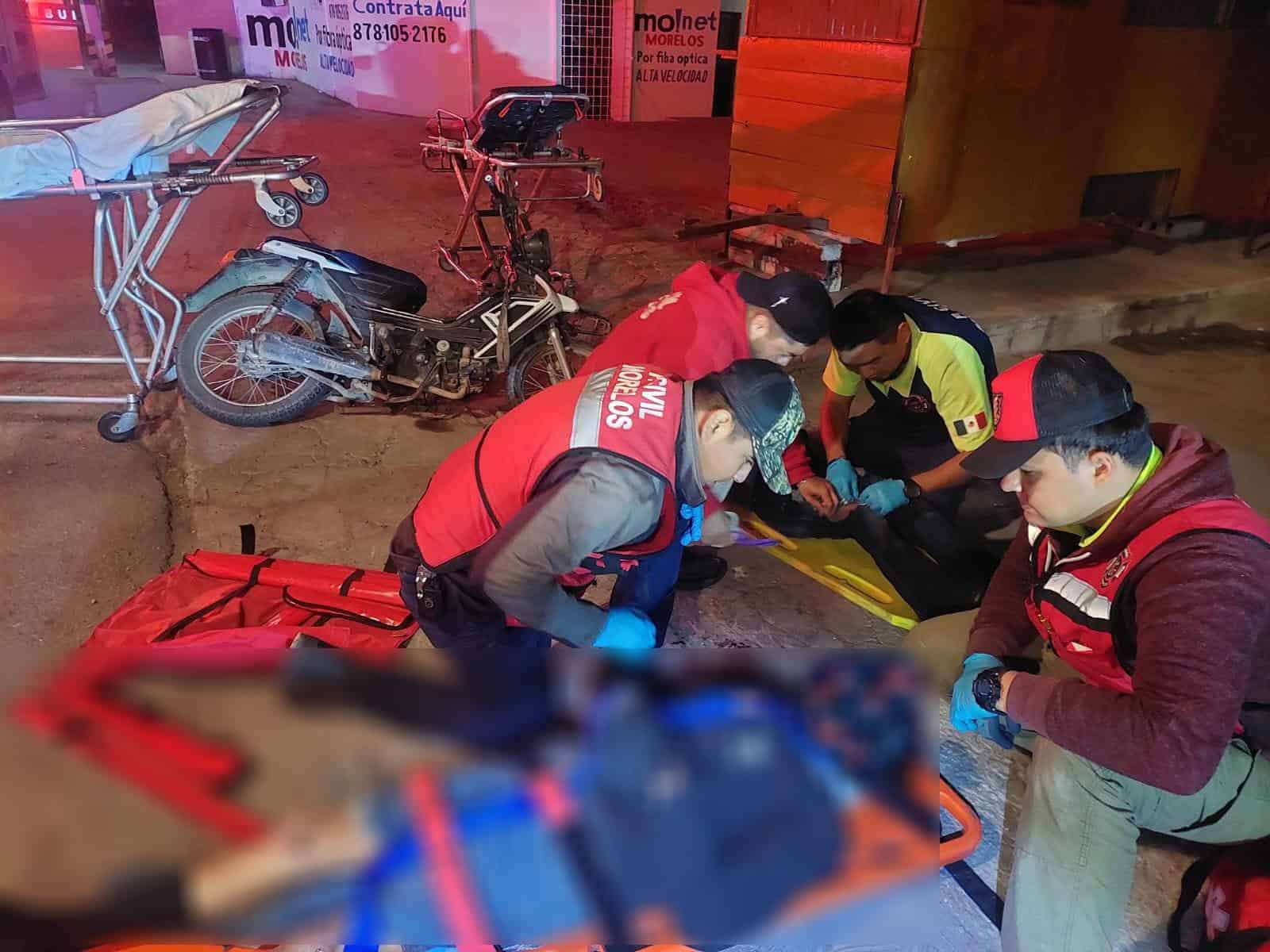 Pareja resulta lesionada tras choque y fuga en Morelos; responsable escapó en una Pick Up