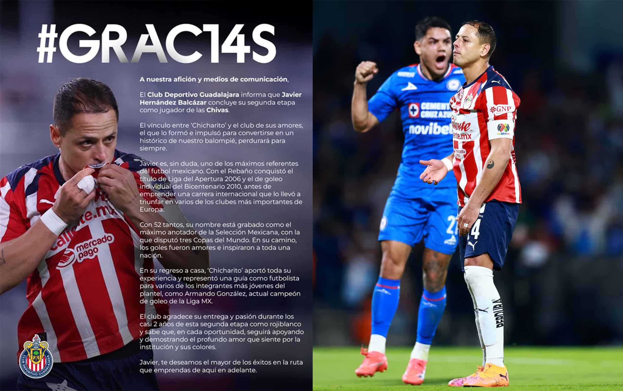 Se acabó: Guadalajara confirma salida de Chicharito tras decepcionante ciclo