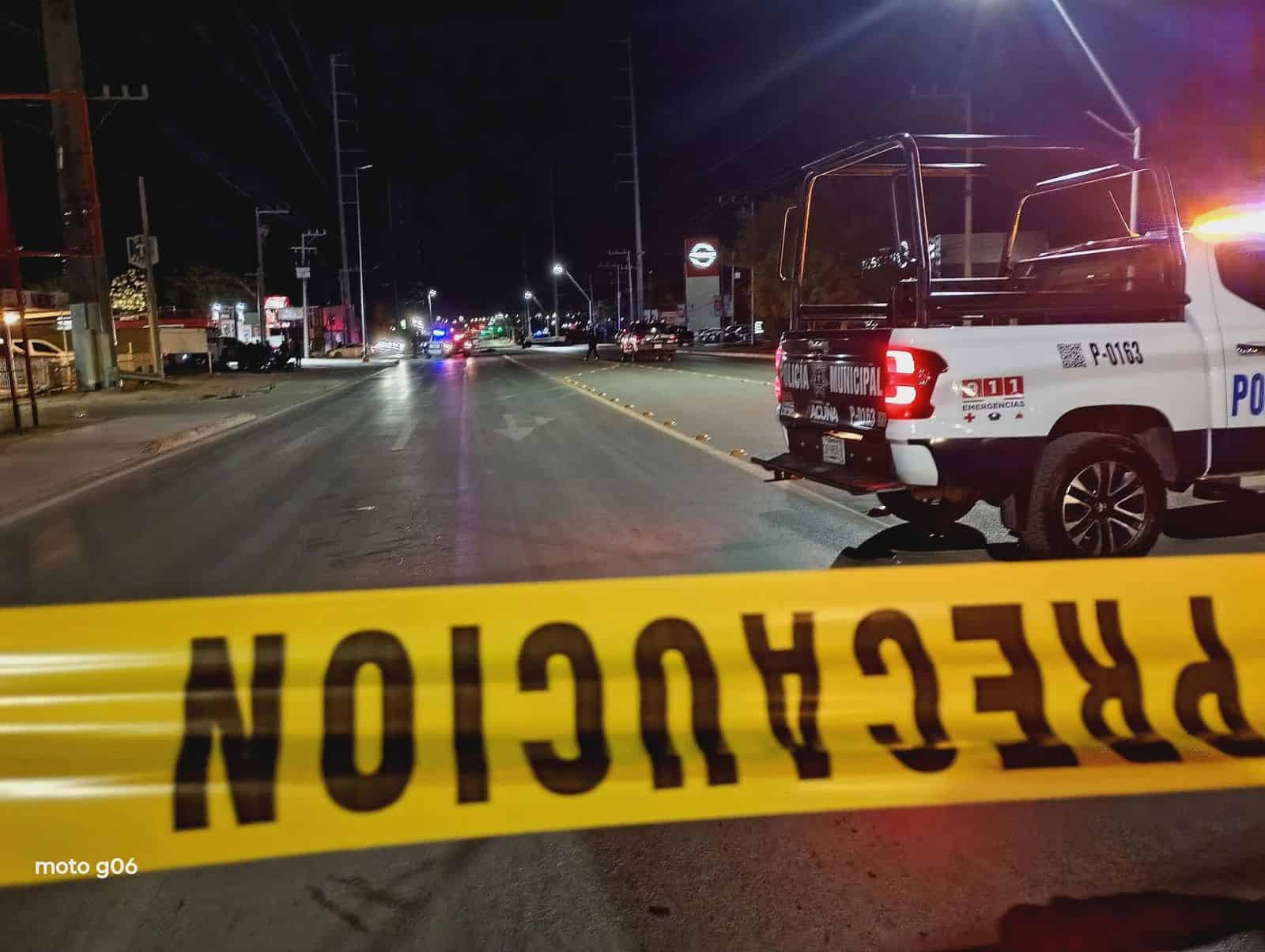 Hombre muere tras riña afuera de bar en Ciudad Acuña