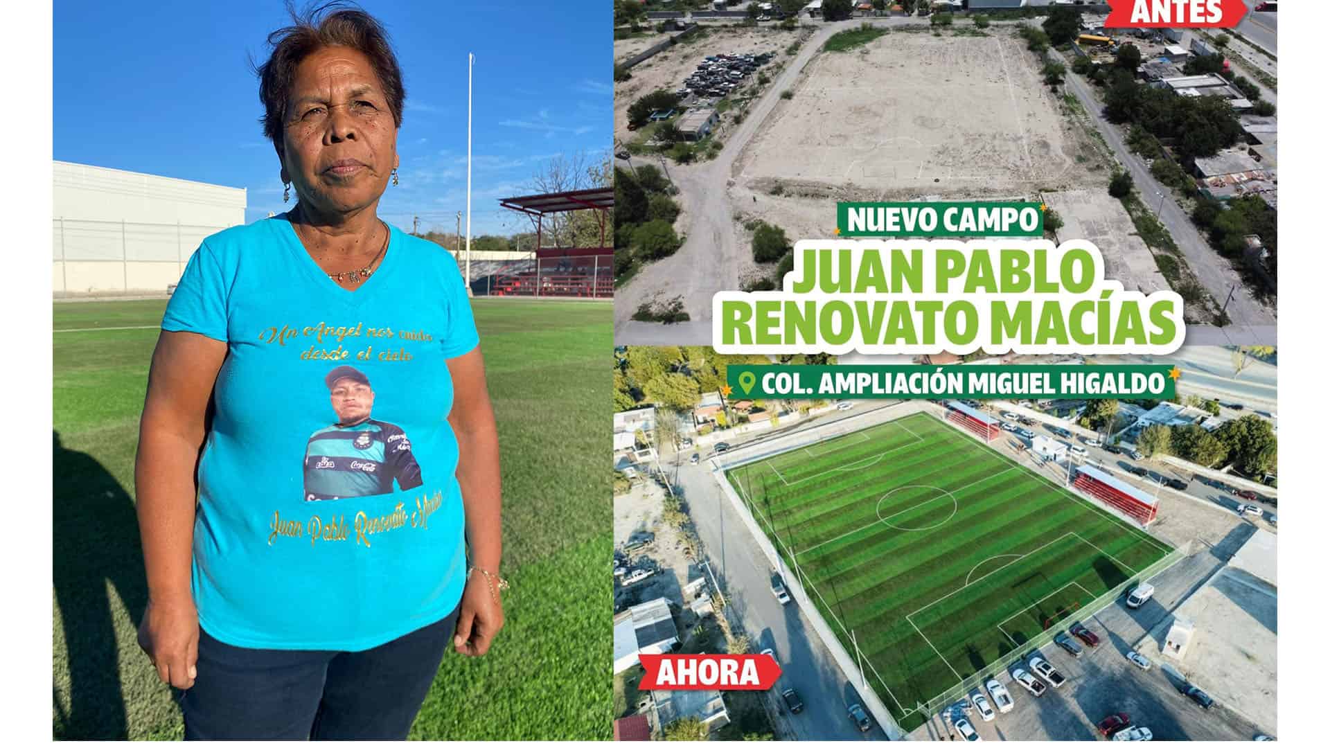 Inauguran cancha en Ampliación Miguel Hidalgo en memoria de Juan Pablo Renovato