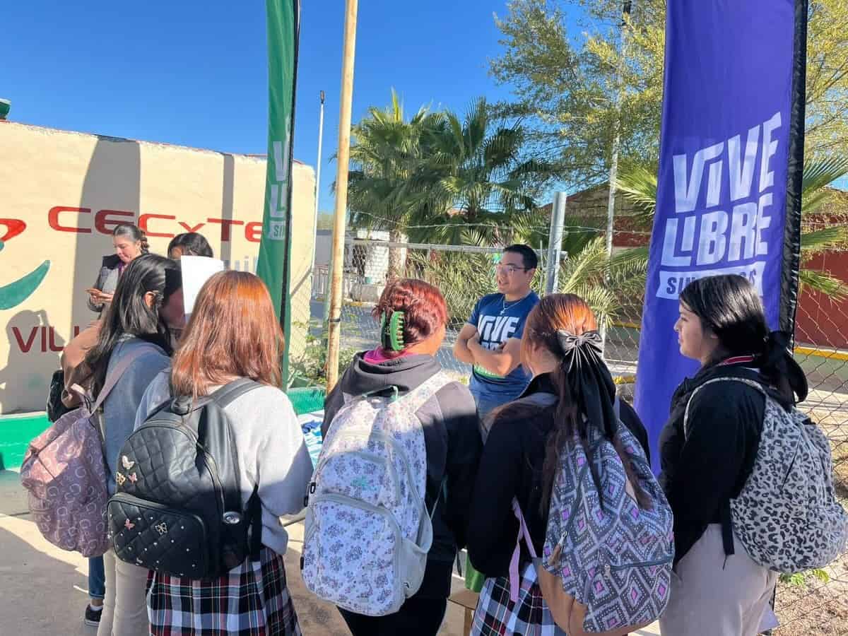 Llega unidad móvil "Vive Libre Sin Drogas" al Cecytec de Villa Unión