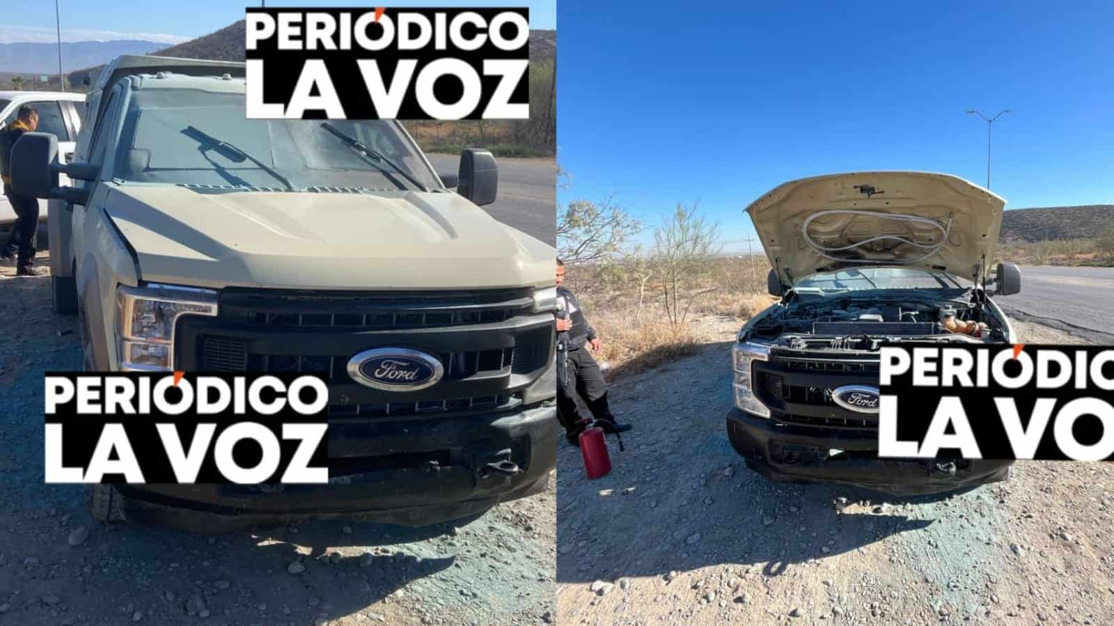 Por corto en cámara  por poco se quema  camión de Tecnoval