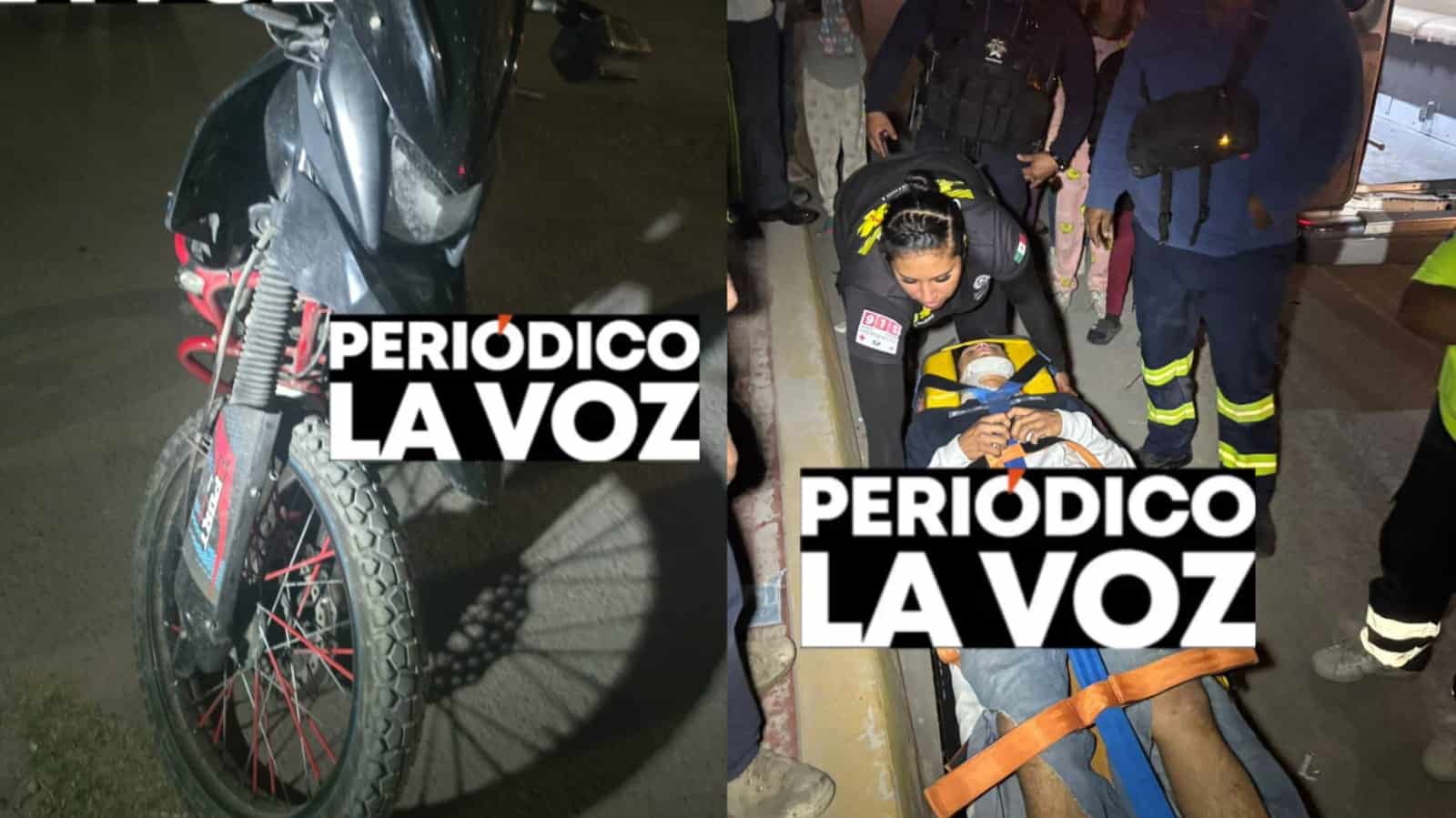 Estrella moto  en camioneta y acaba en el hospital