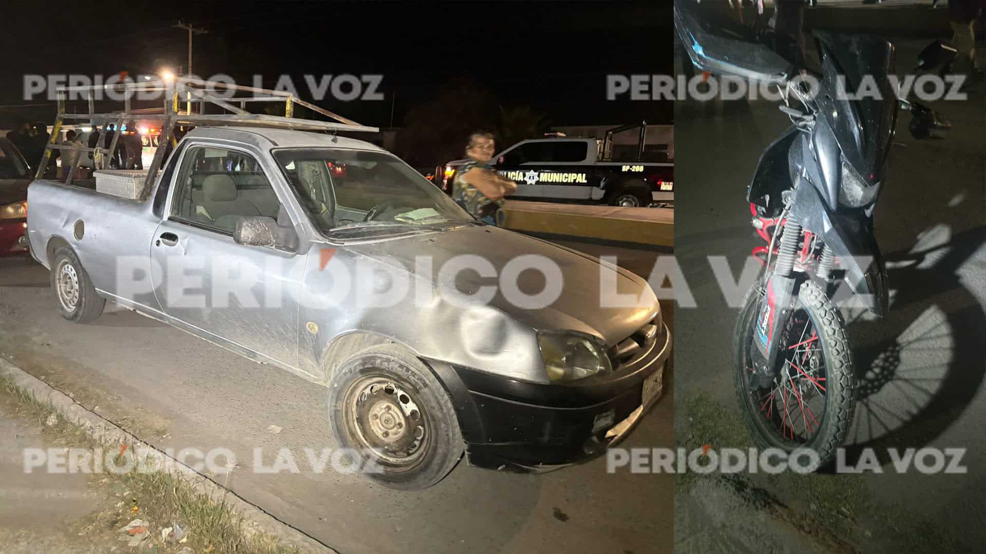 Motociclista resulta lesionado tras chocar en Monclova