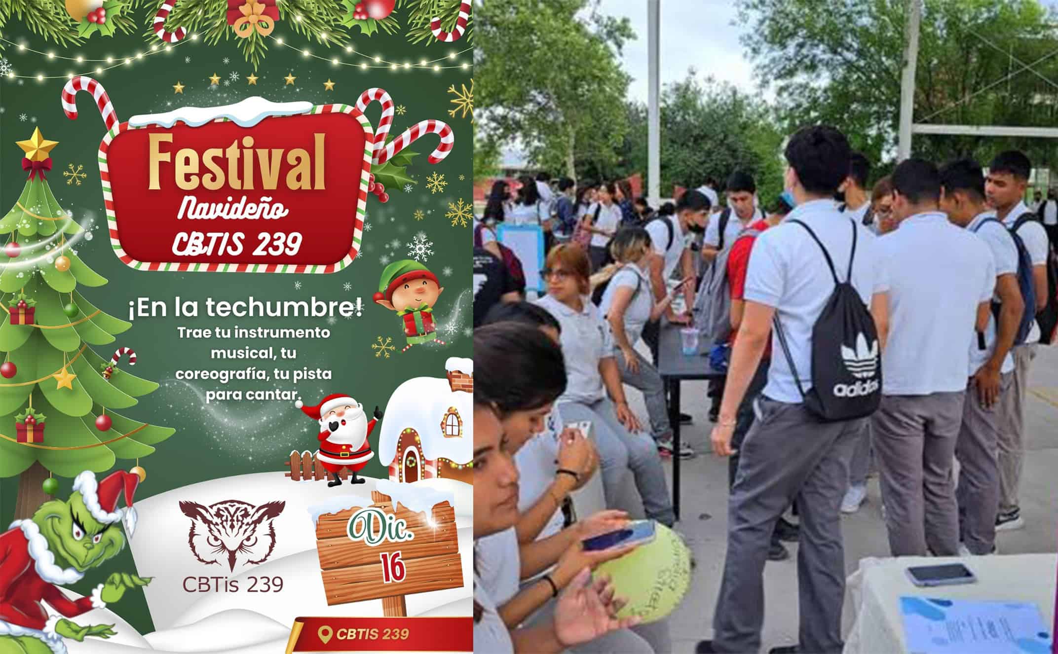 CBTis 239 invita a su comunidad al Festival Navideño y posada estudiantil