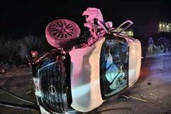 Vuelca vehículo en el libramiento Sur Poniente de Acuña; conductor resulta implicado