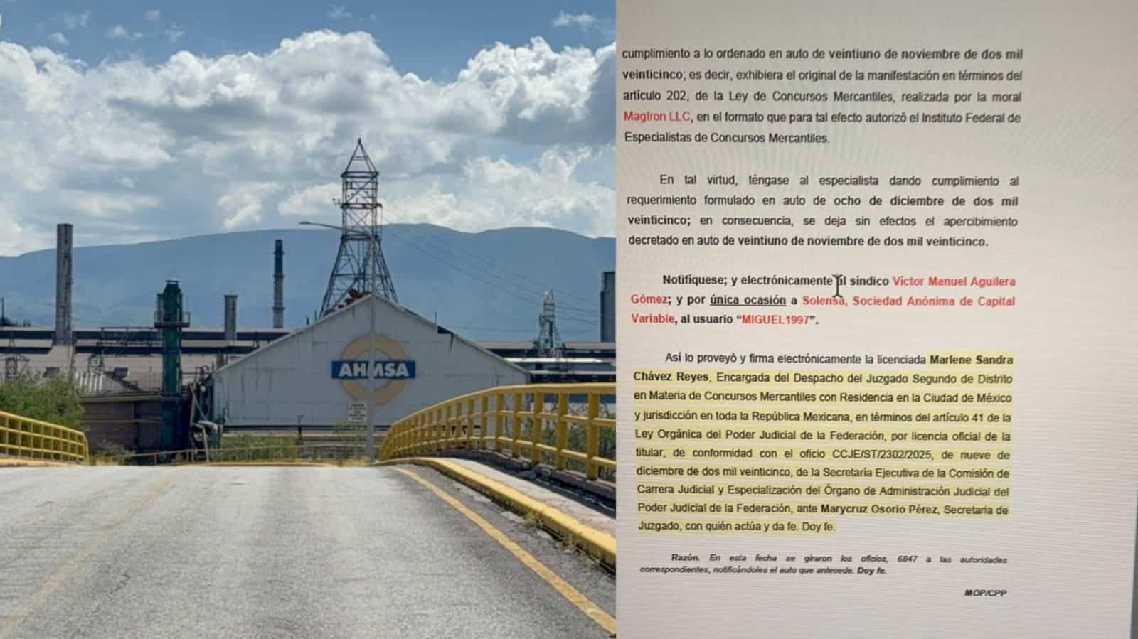 Aclaran ausencia temporal de jueza en proceso de quiebra de AHMSA, no renunci&oacute;