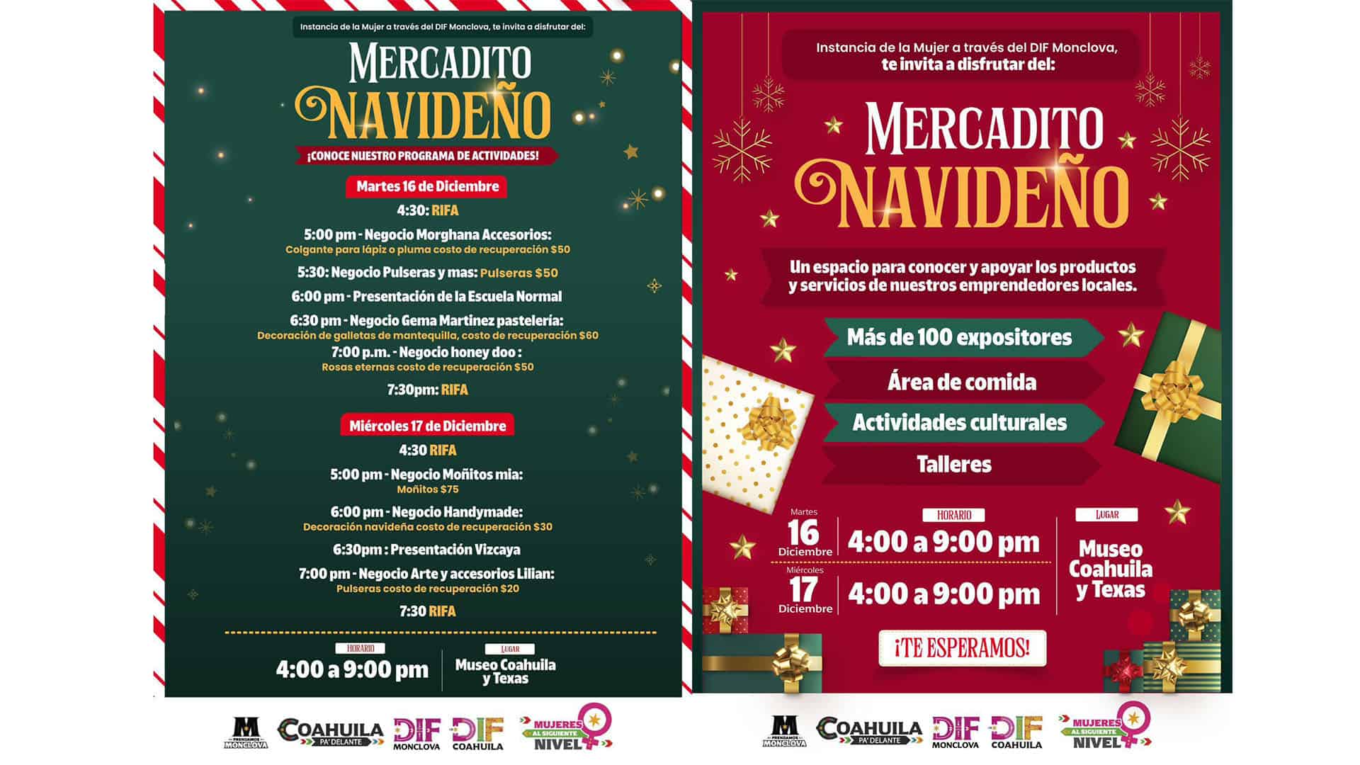 Carlos Villarreal promueve el Mercadito Navide&ntilde;o en Monclova