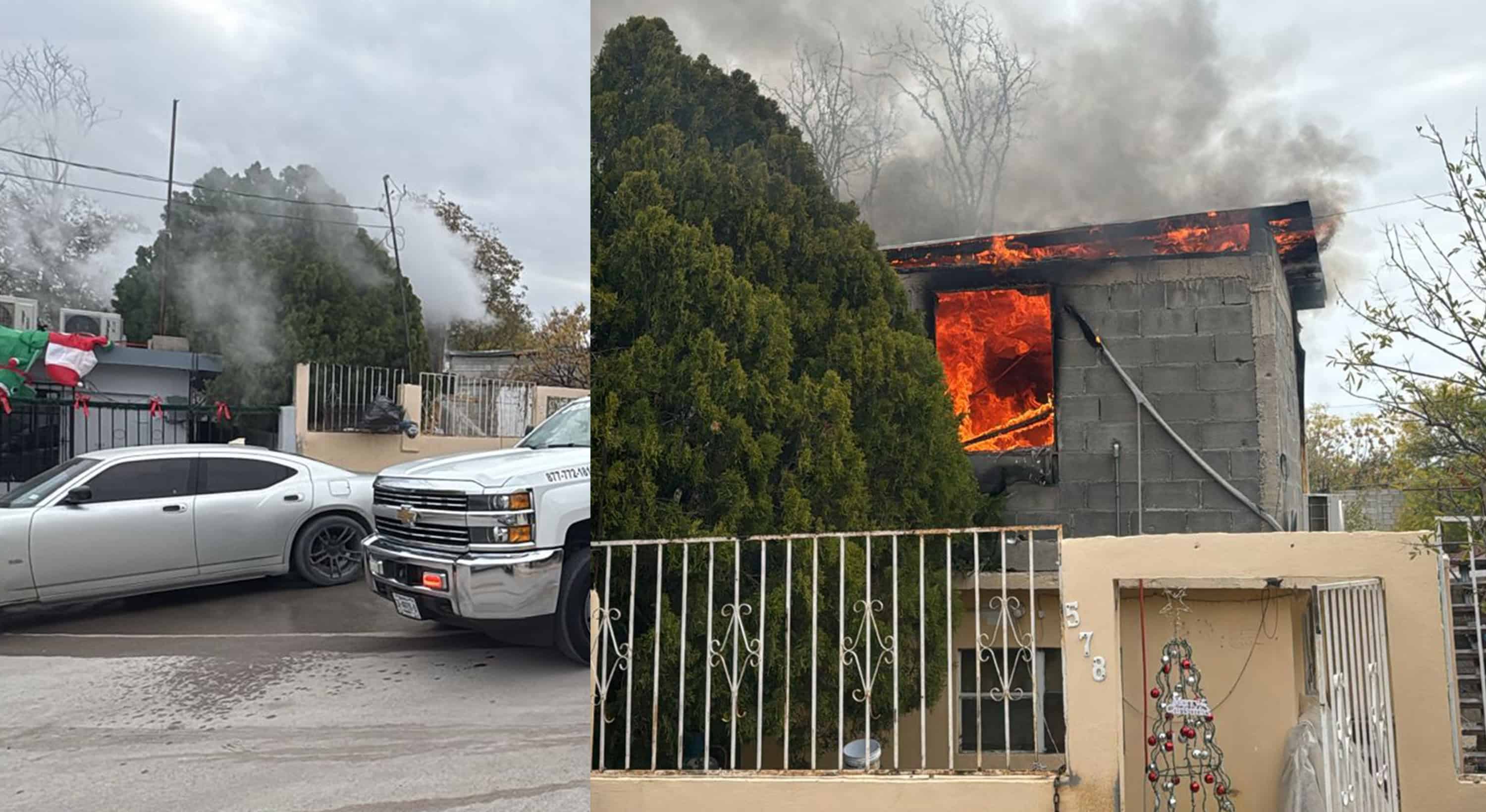 Rescatan a menor durante incendio en vivienda de Ciudad Acu&ntilde;a