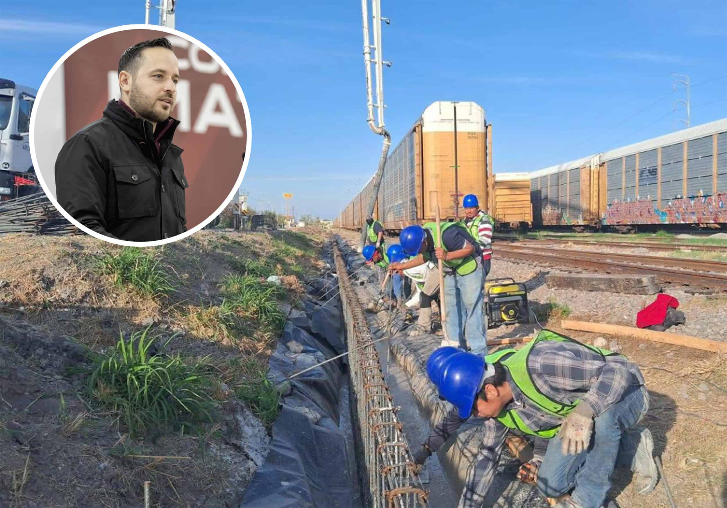 Vinculan muro de Ferromex con concretera familiar del Alcalde Jacobo Rodr&iacute;guez
