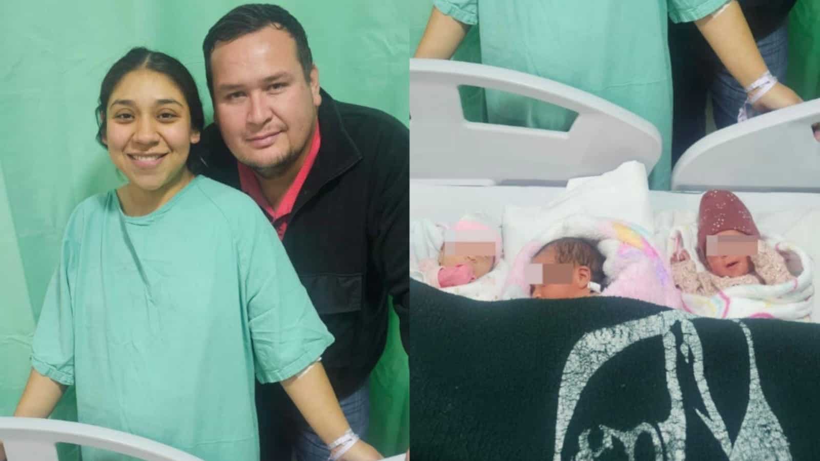 Madre monclovense da a luz a trillizas