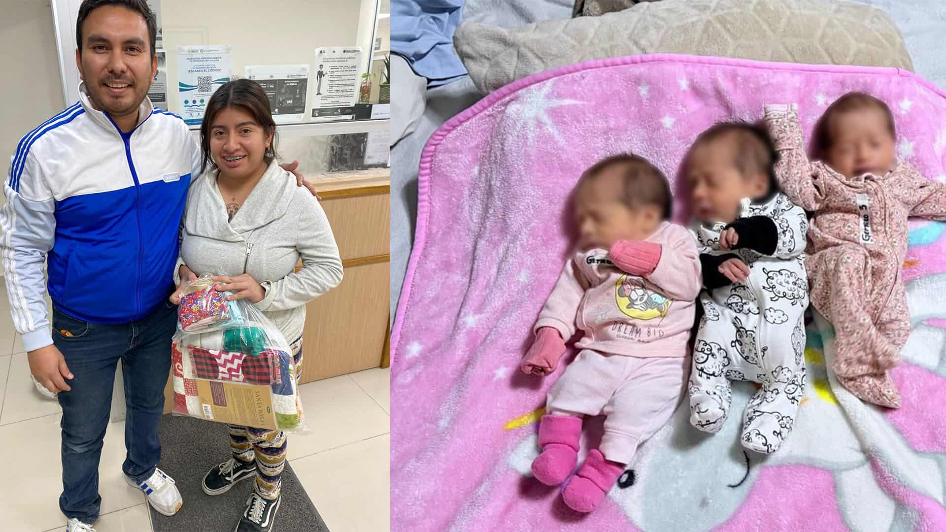 Citlali R&iacute;os y su familia reciben trillizas en Frontera tras parto complicado