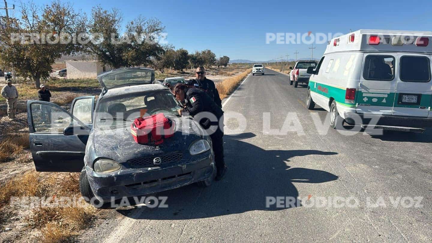 Lesionados en Cuatro Ci&eacute;negas tras fuerte accidente en carretera