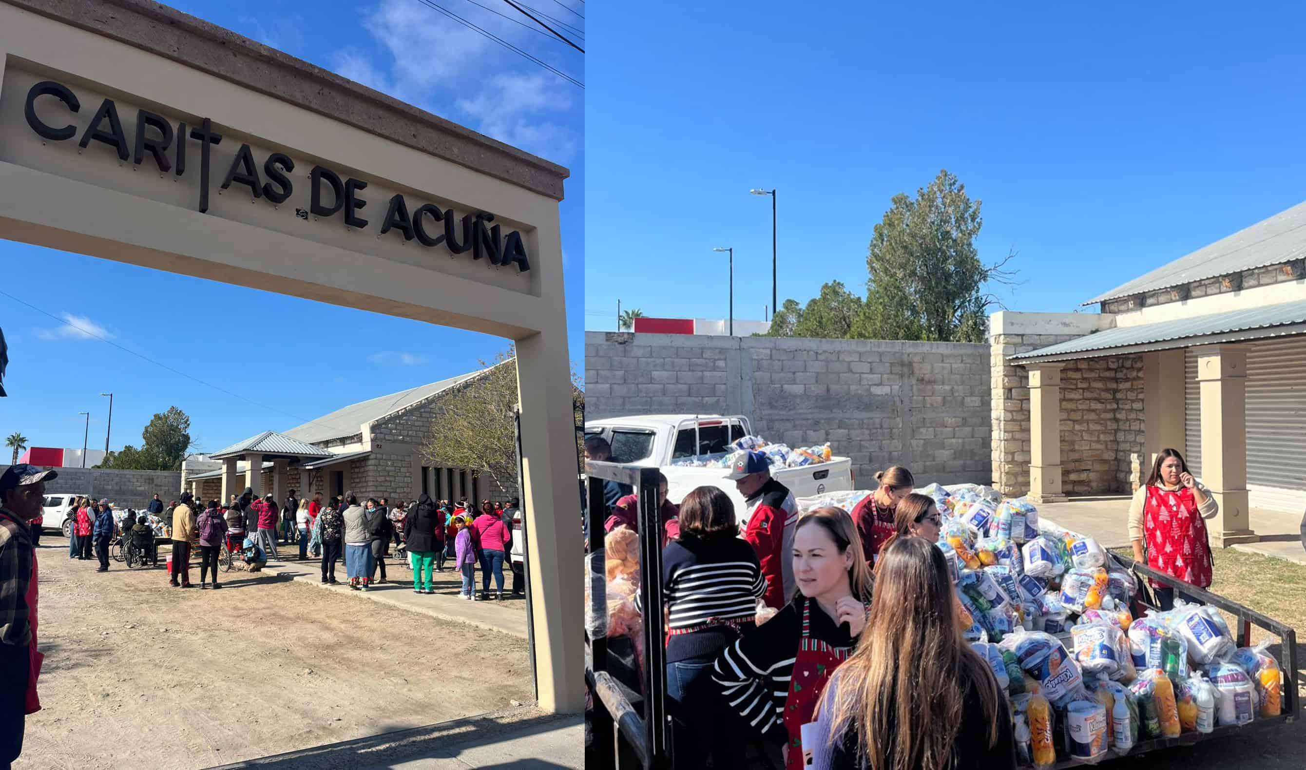 C&aacute;ritas de Acu&ntilde;a entrega despensas a cerca de 400 familias al cierre del a&ntilde;o