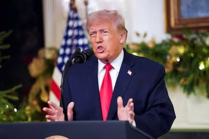 Donald Trump presenta logros econ&oacute;micos y ataca a inmigrantes en su discurso