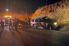 Camioneta se siniestra en la Autopista Premier de Nueva Rosita