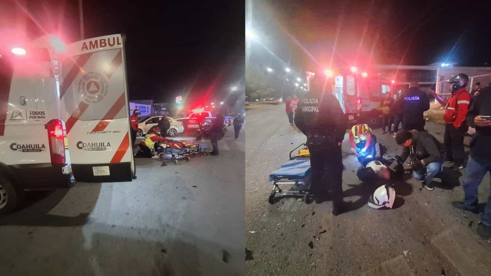 Motociclista resulta lesionado tras accidente en Plan de Guadalupe