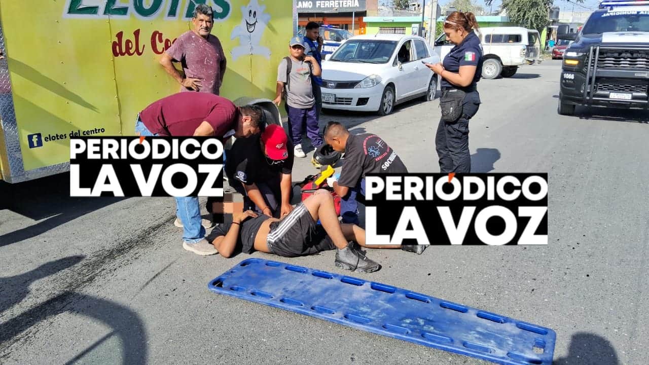 William N, adolescente en moto, sufre accidente en colonia Borja
