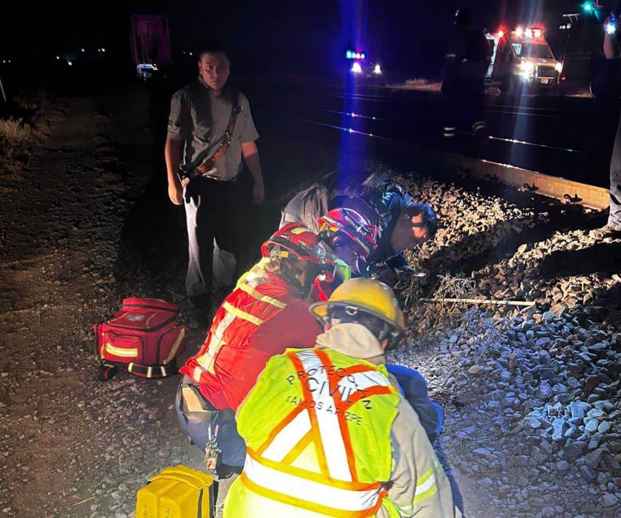 Mujer gravemente herida tras ser arrollada por tren en Ramos Arizpe