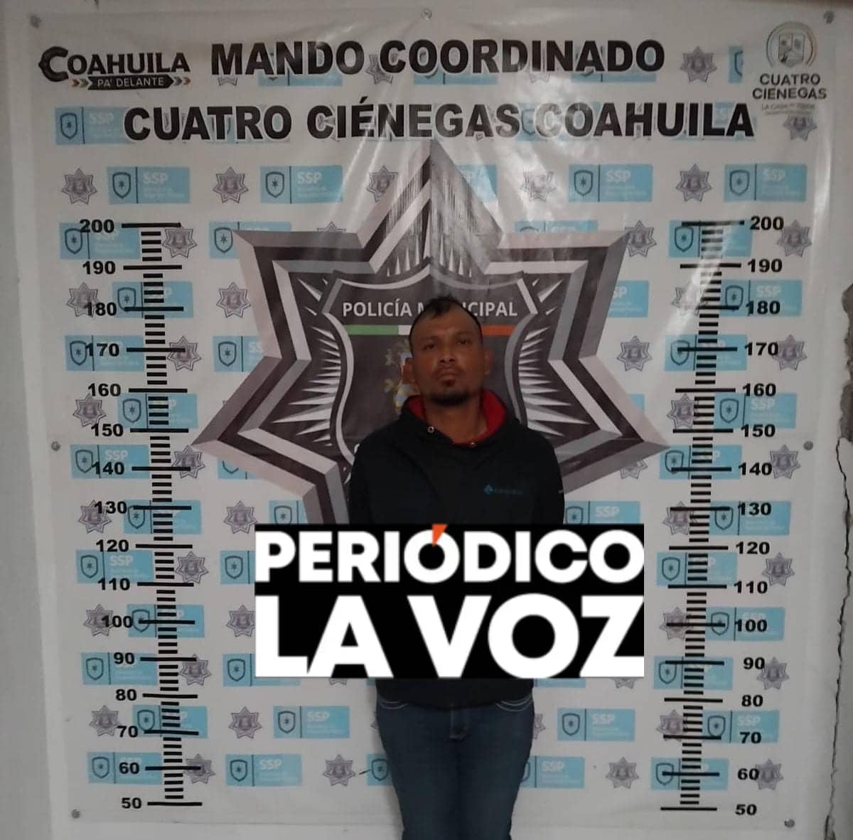 Diego N es asegurado por elementos de la Polic&iacute;a Municipal de Cuatro Ci&eacute;negas.