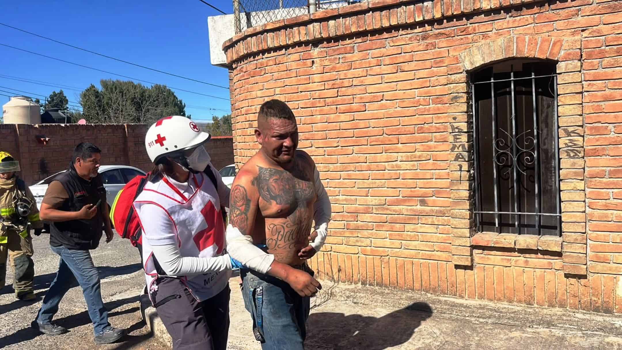 Trabajador de empresa de gas sufre quemaduras en Saltillo
