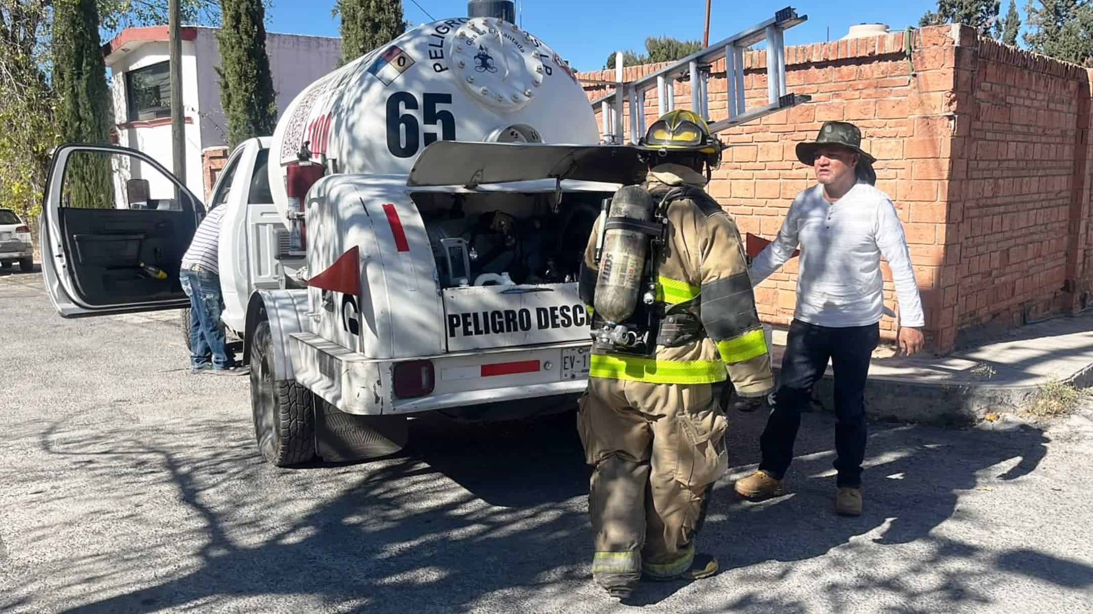 Trabajador de empresa de gas sufre quemaduras en Saltillo