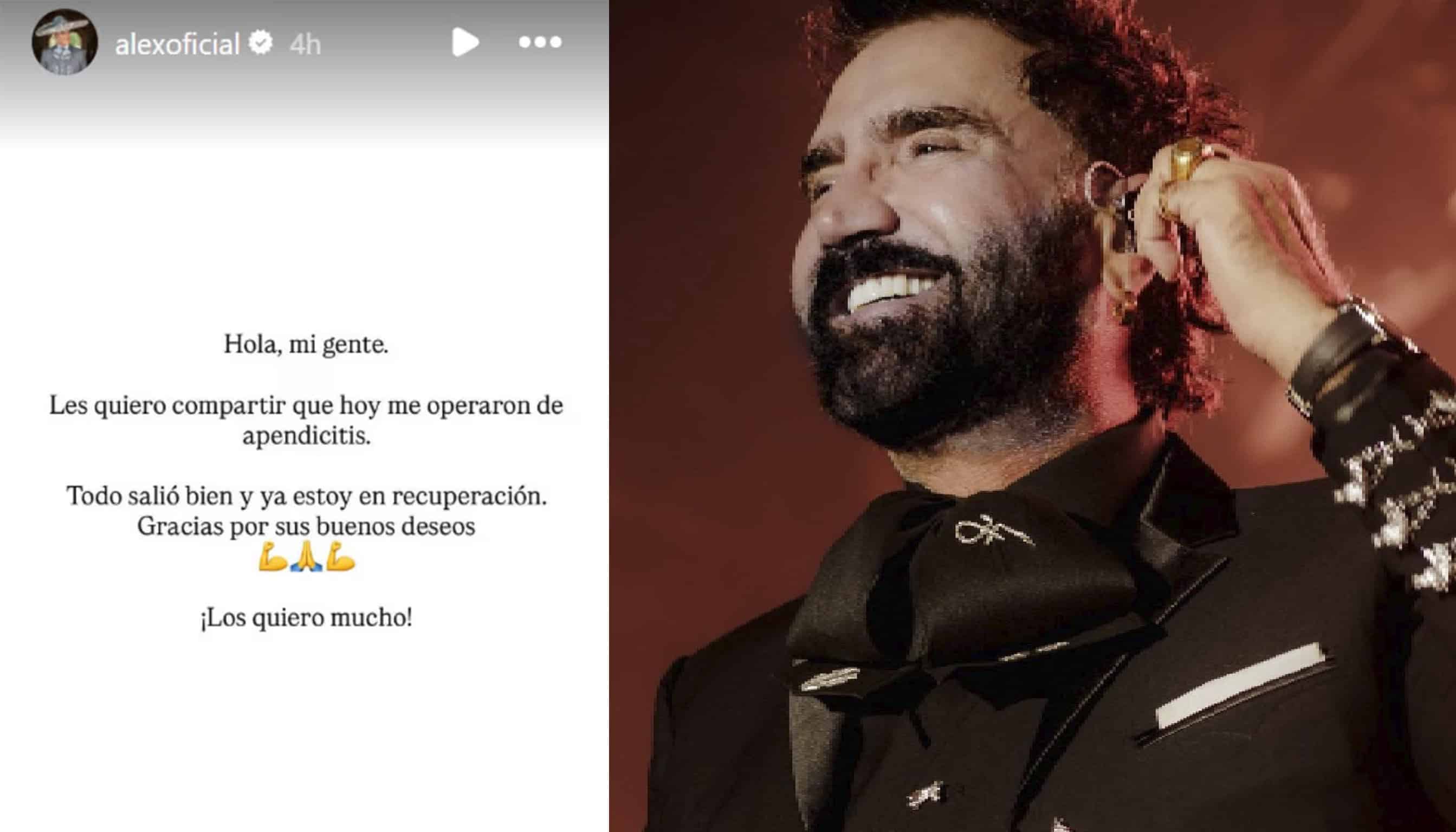 Alejandro Fern&aacute;ndez es intervenido quir&uacute;rgicamente y tranquiliza a sus seguidores