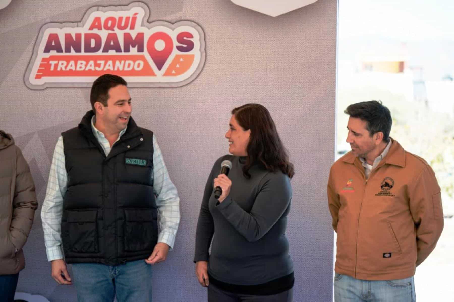 Alcalde de Saltillo destaca obras de pavimentaci&oacute;n en colonia El Rodeo