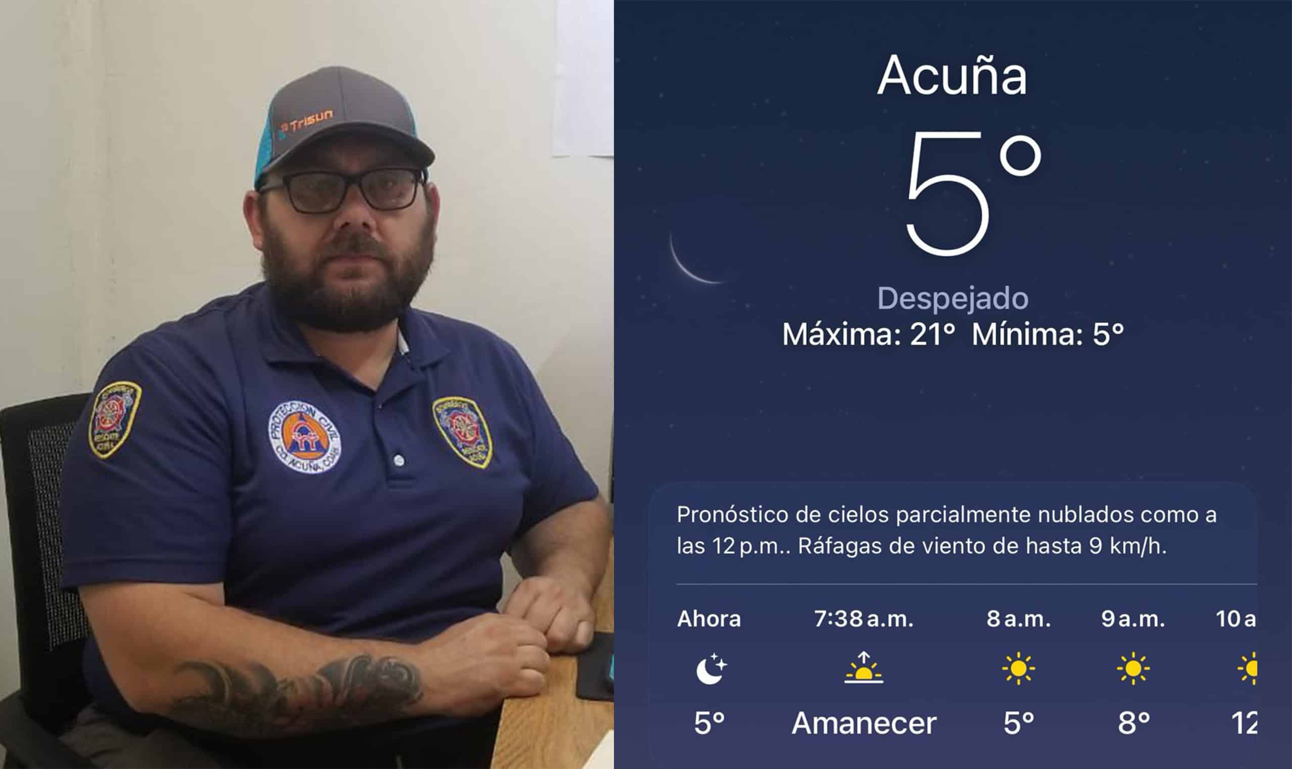 Frente fr&iacute;o 29 traer&aacute; temperaturas bajo cero a Ciudad Acu&ntilde;a