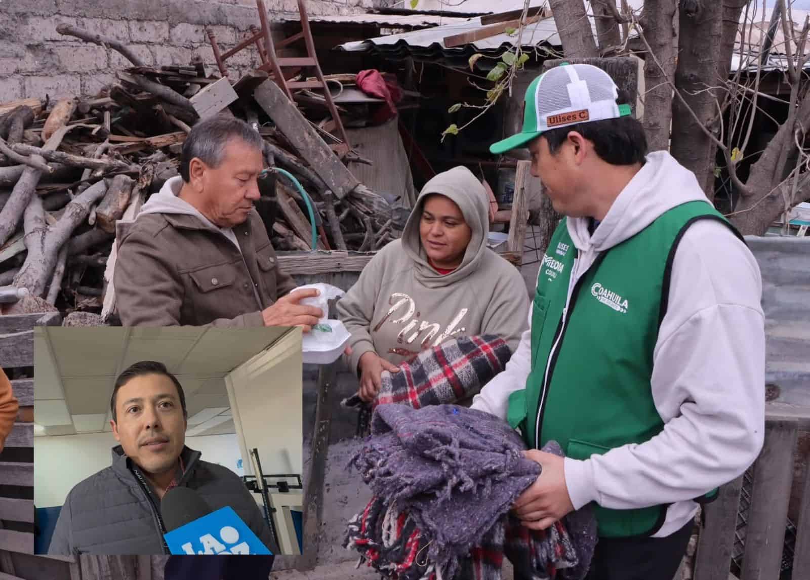 Benefician a 100 familias  Con operativo Invierno en San Juan de Sabinas