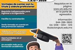 Marlene Medina Trejo llama a no postergar la titulación en la UTC