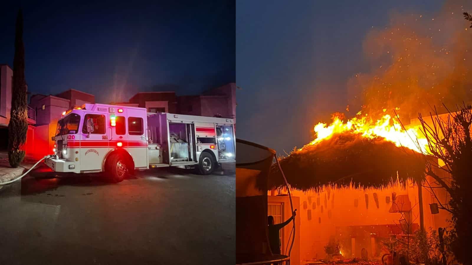 Se incendia palapa dentro de vivienda en la colonia  Rinc&oacute;n del Valle