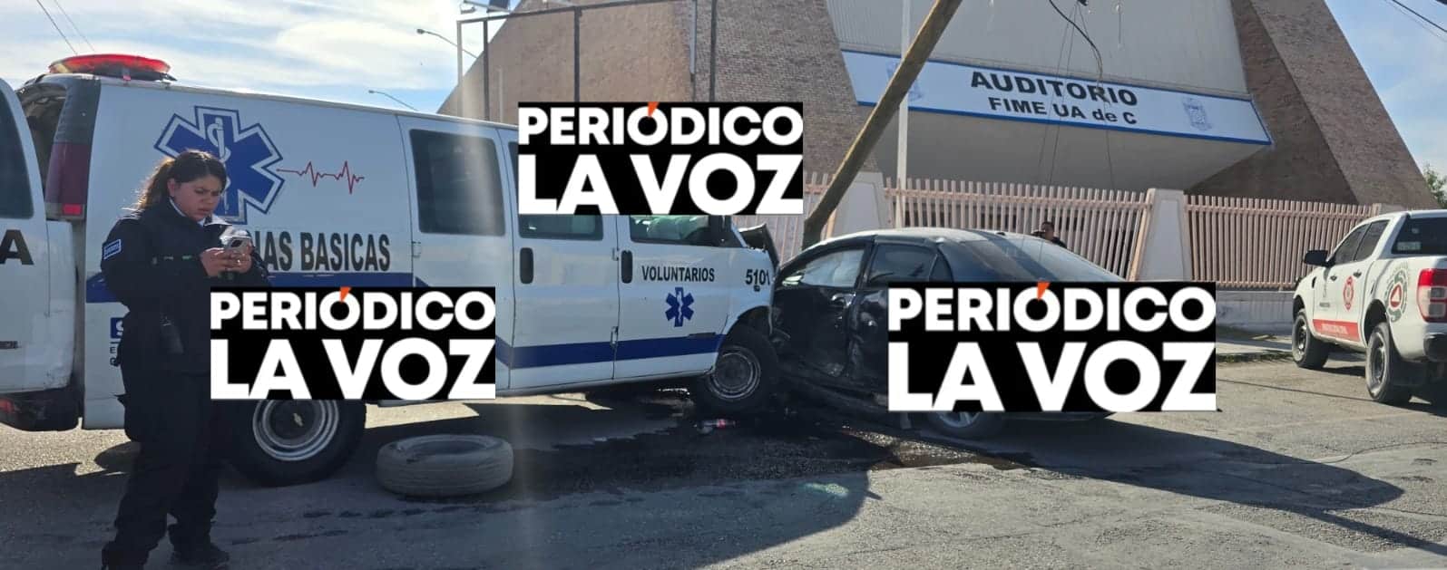 Desgracia ambulancia frente a FIME