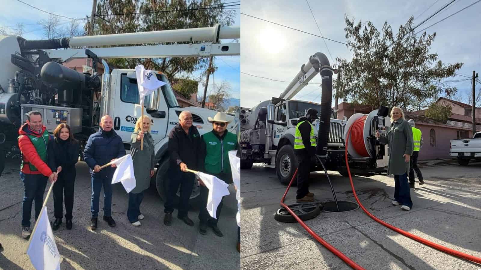 Entrega Gobierno del Estado cami&oacute;n Vactor para fortalecer el sistema de drenaje en M&uacute;zquiz