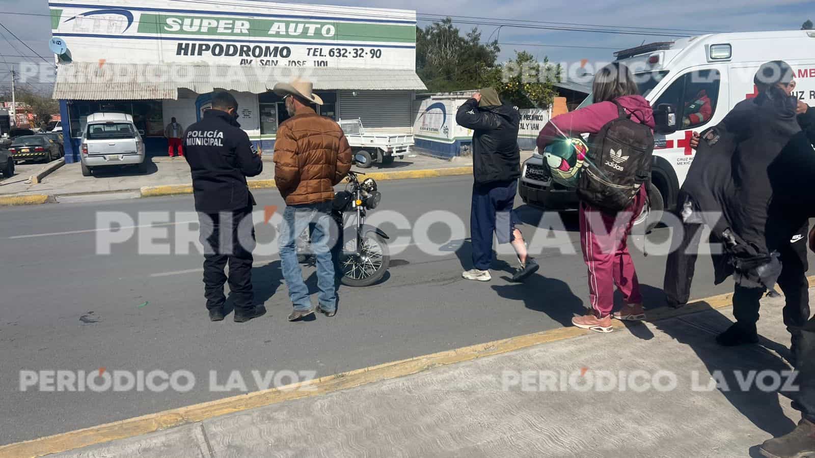 Motociclista resulta lesionado tras choque con Jeep en Monclova