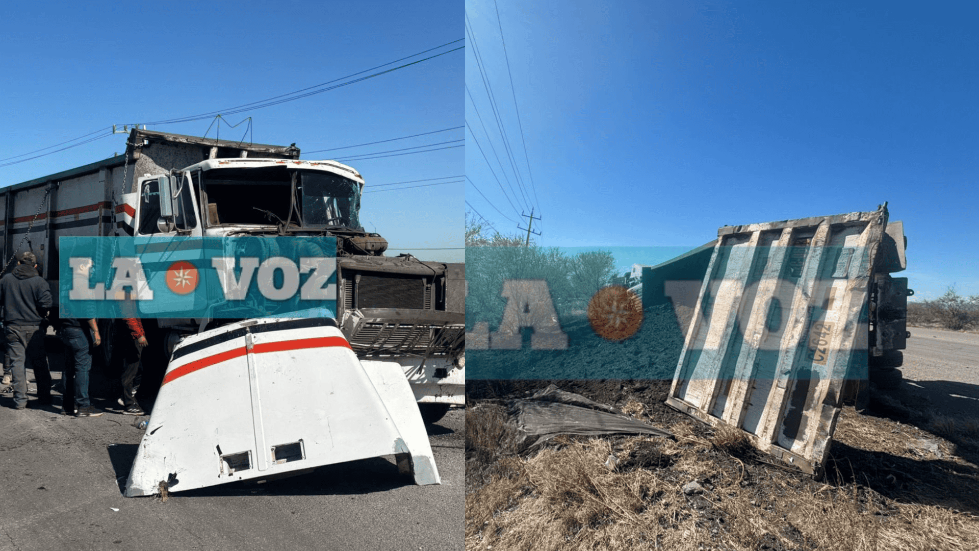 Vuelca tr&aacute;iler en Estaci&oacute;n Barroter&aacute;n
