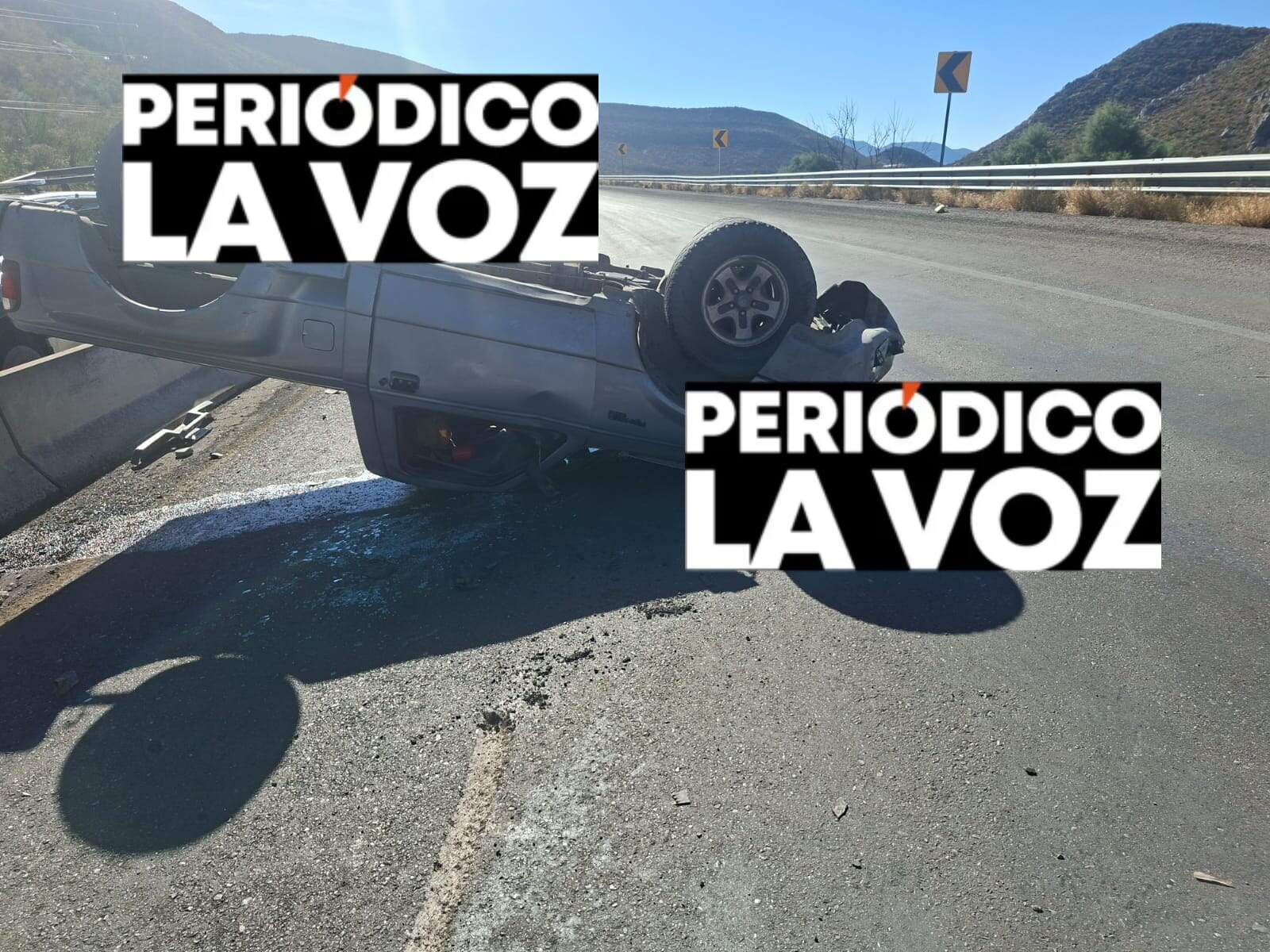 Vuelca pareja en el Cari&ntilde;o de la Monta&ntilde;a