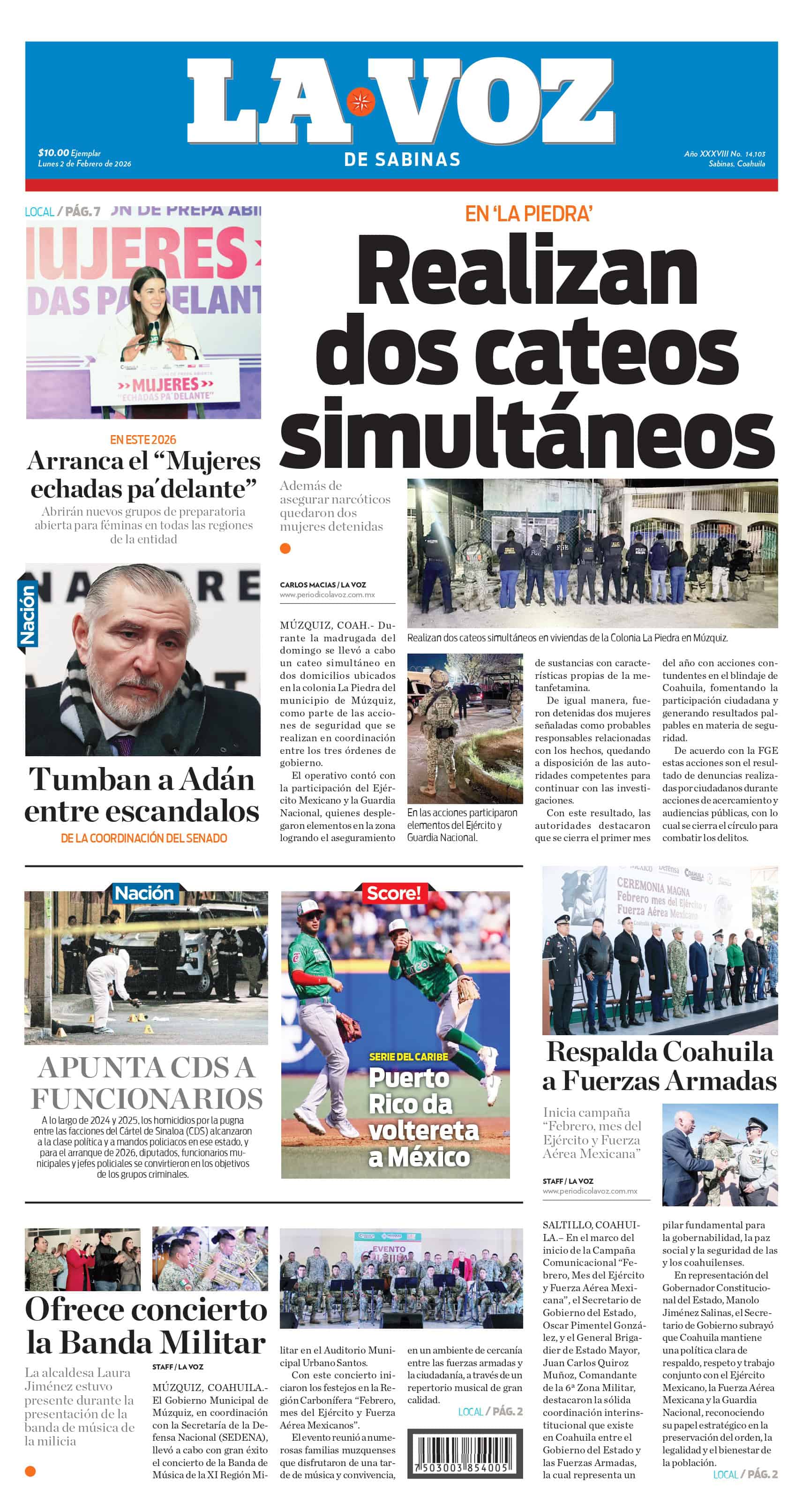 Portada Sabinas
