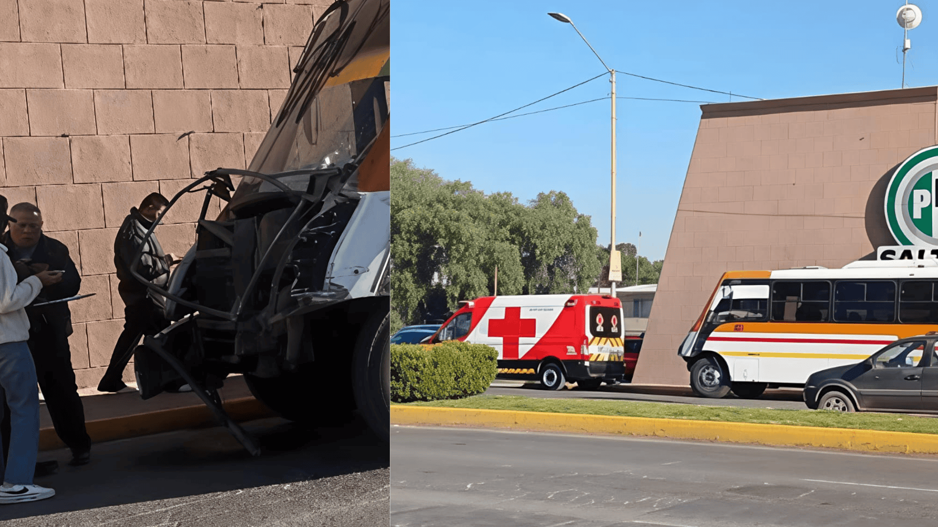 Choque entre tr&aacute;iler y ruta urbana deja seis personas atendidas en el Centro