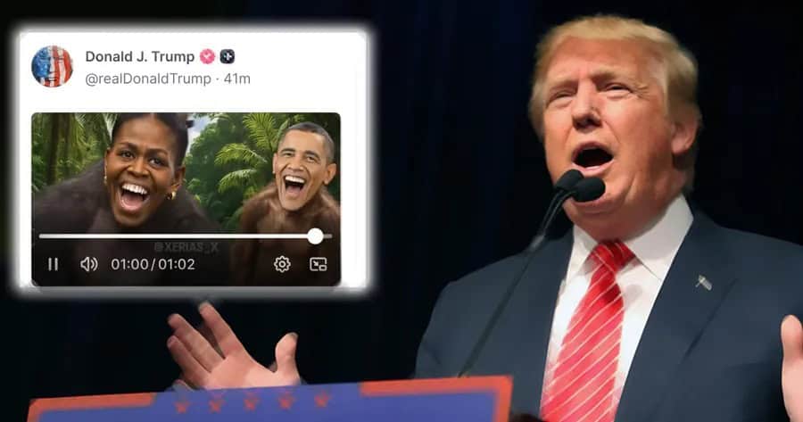 Trump comparte video racista sobre los Obama: Casa Blanca responde