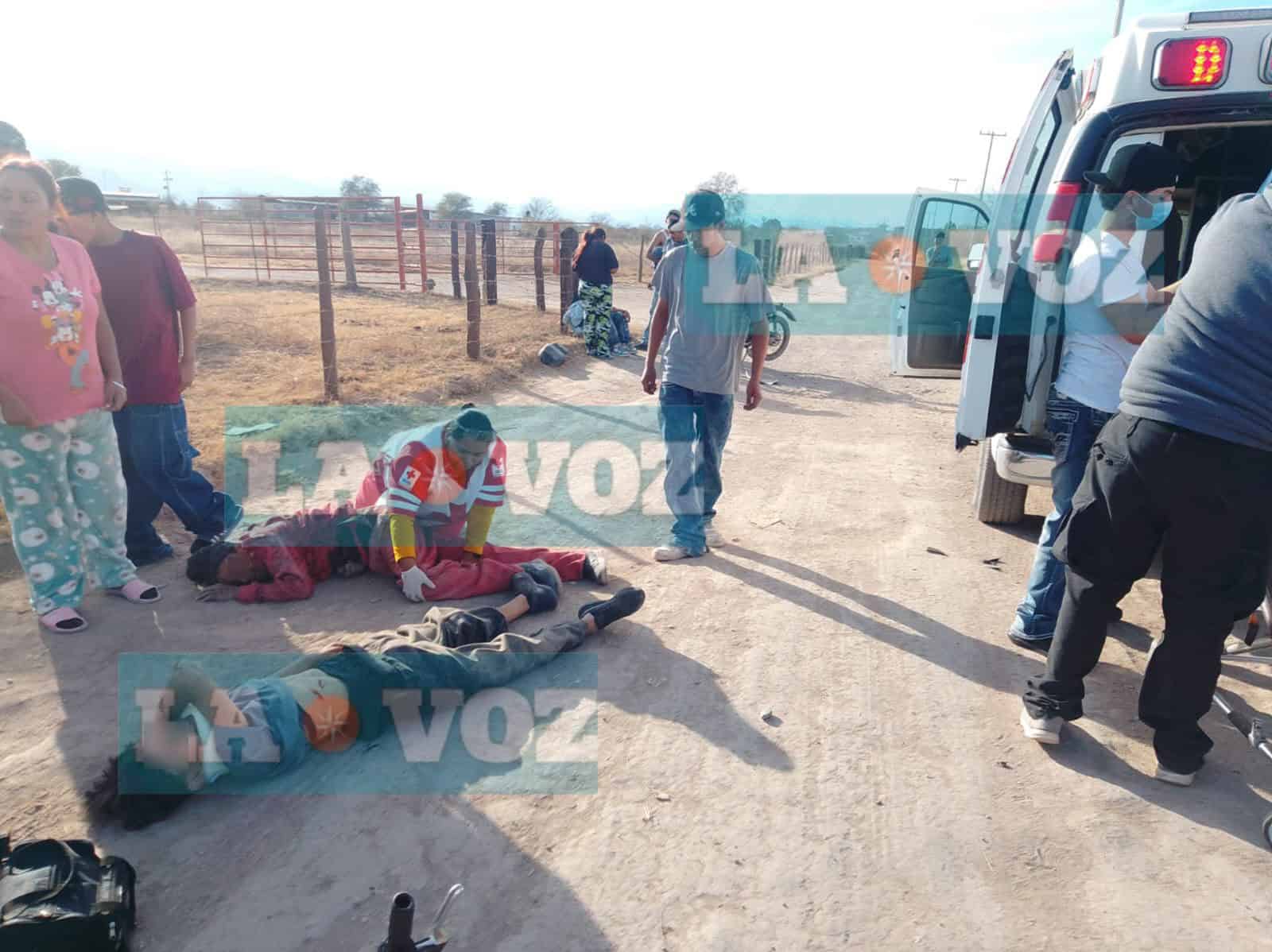 Accidente en motocicleta deja tres menores lesionados en M&uacute;zquiz