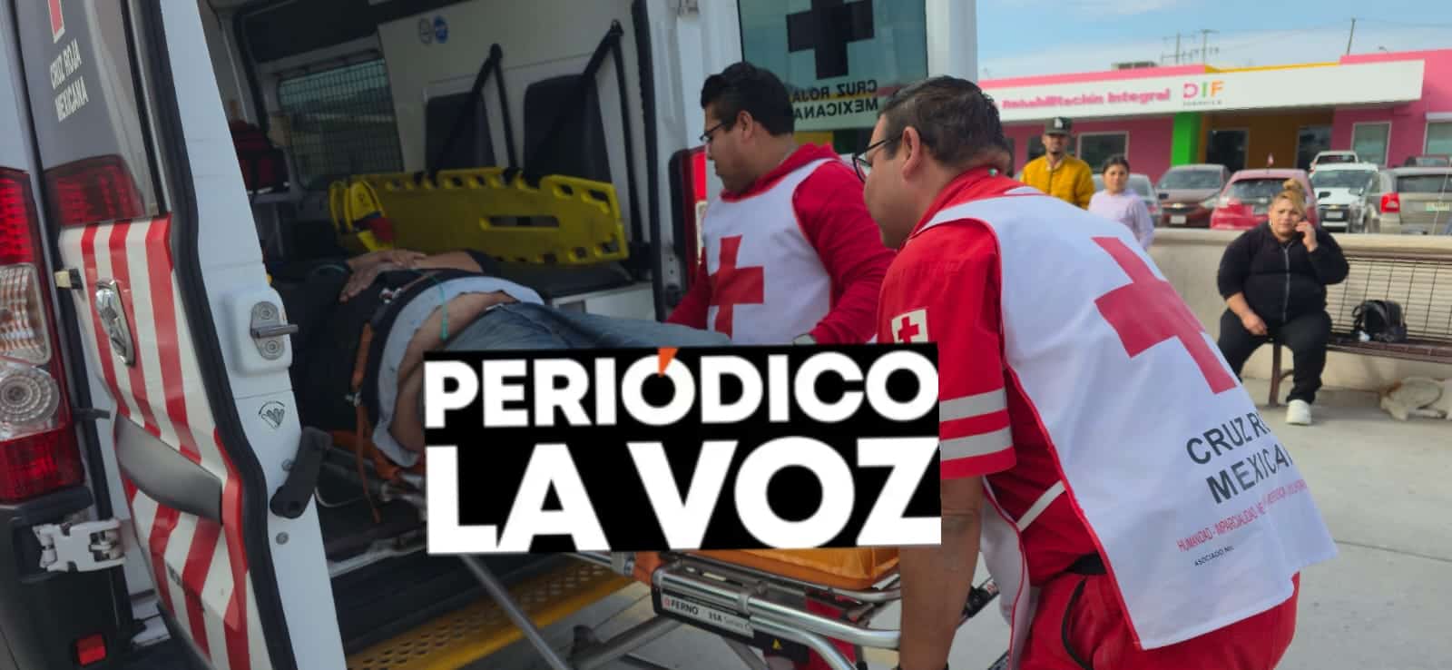 Queda motociclista  tendido en la Sidermex