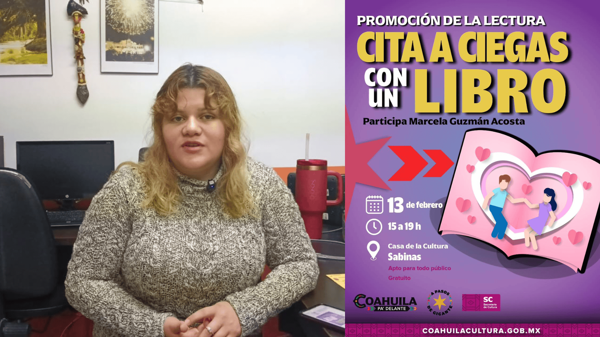"INVITAN A UNA CITA A CIEGAS CON EL LIBRO"
