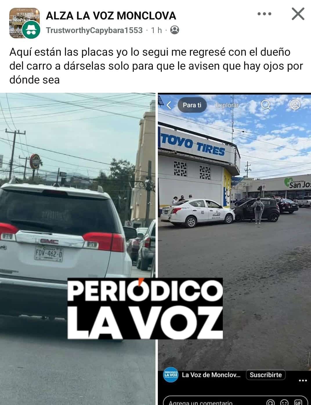 Choca, huye y lo exhiben en Feis