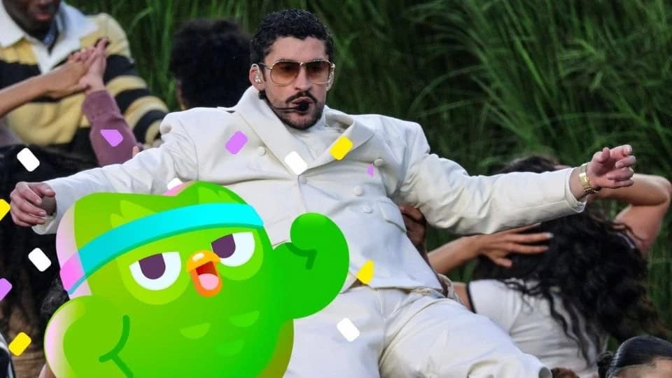 Bad Bunny genera aumento del 35% en usuarios de Duolingo tras el Super Bowl