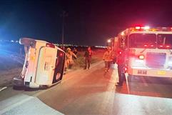 Volcadura en Ramos Arizpe deja a José Salas lesionado