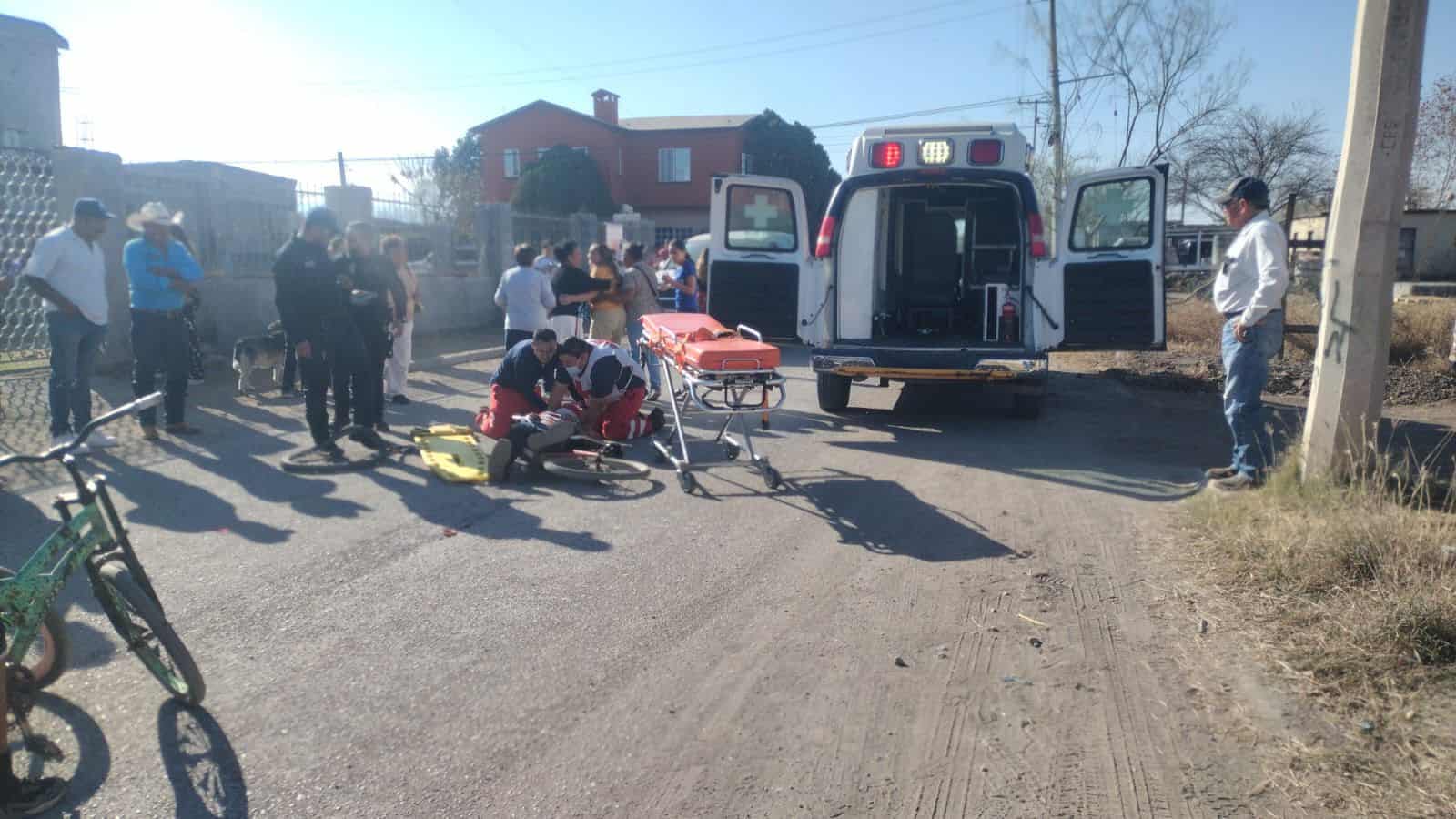 Embisten a ciclista en M&uacute;zquiz