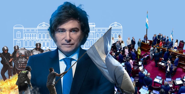 Javier Milei aprueba reforma laboral: Protestas en Argentina