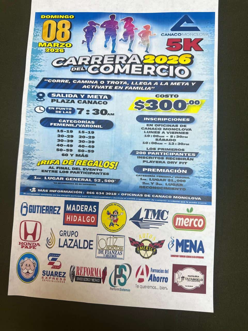 Oscar Mario Medina lanza invitaci&oacute;n a Carrera del Comercio 5K 2026 en Monclova