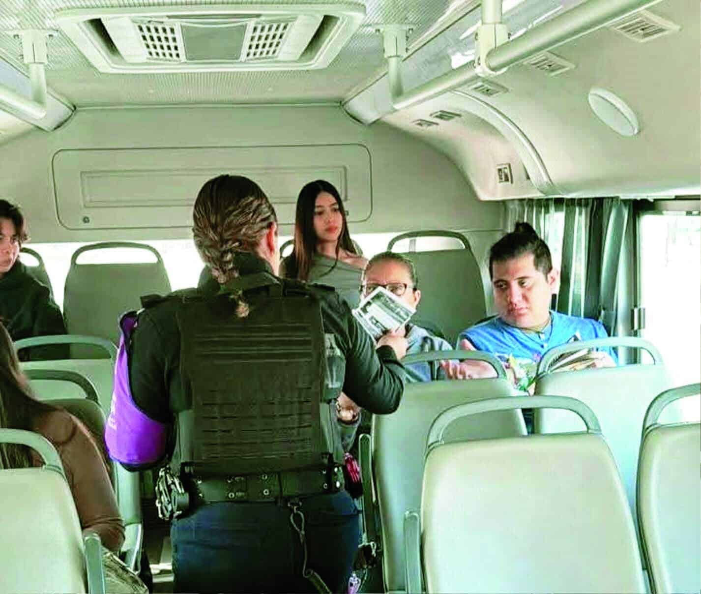 Comisar&iacute;a de Seguridad y Protecci&oacute;n Ciudadana promueve cultura del respeto en ruta de transporte p&uacute;blico en Saltillo